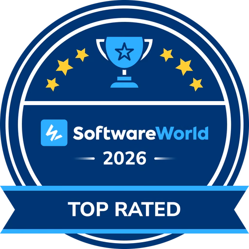SoftwareWorld Top Rated 2026 award